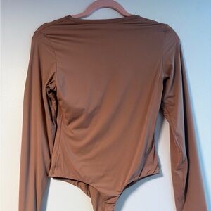 Brown Long Sleeve Bodysuit